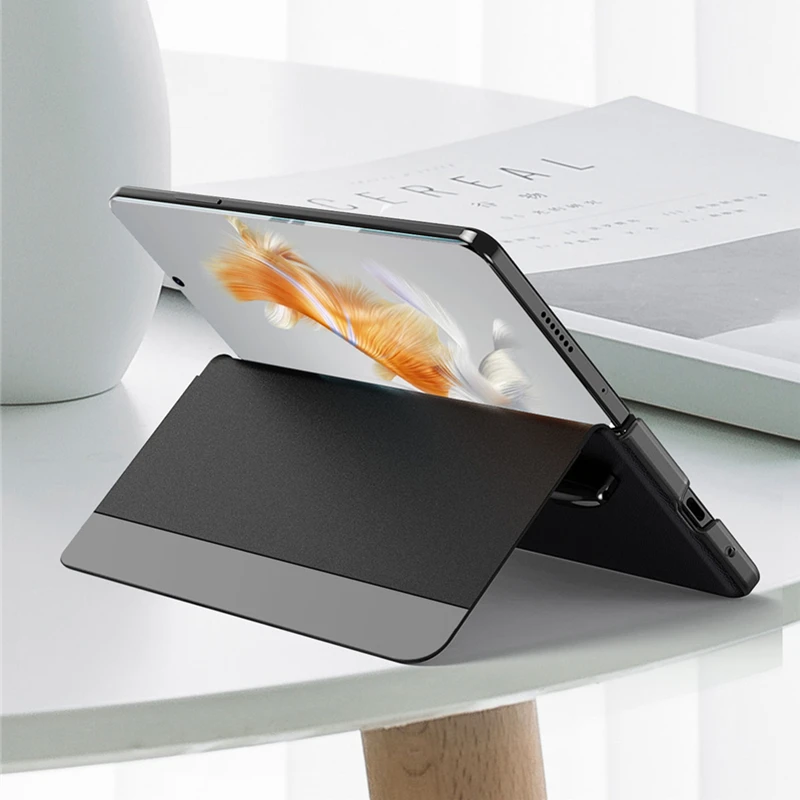 Leather Smart View Window Flip Cover with Touch Pen Slot for Huawei Mate X Series - Enhanced Protection