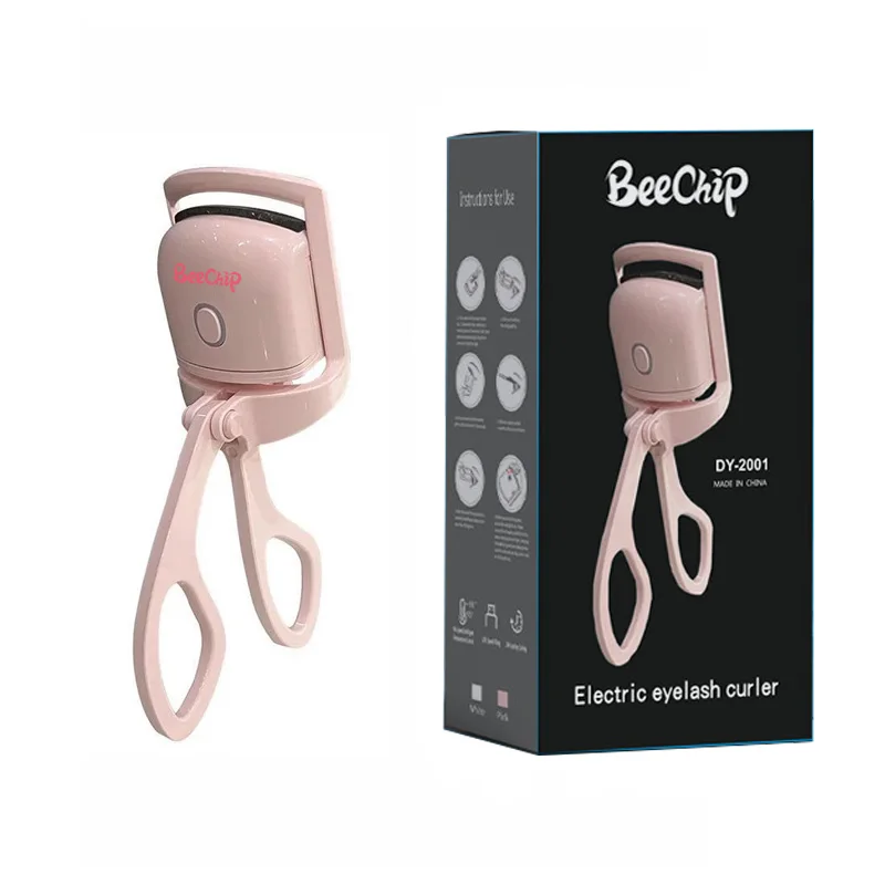 Eyelash curler Pink Electric Eyelash Curler Charging Model Fast Heating Portable Shaping and Lasting Curling Eyelash Clip