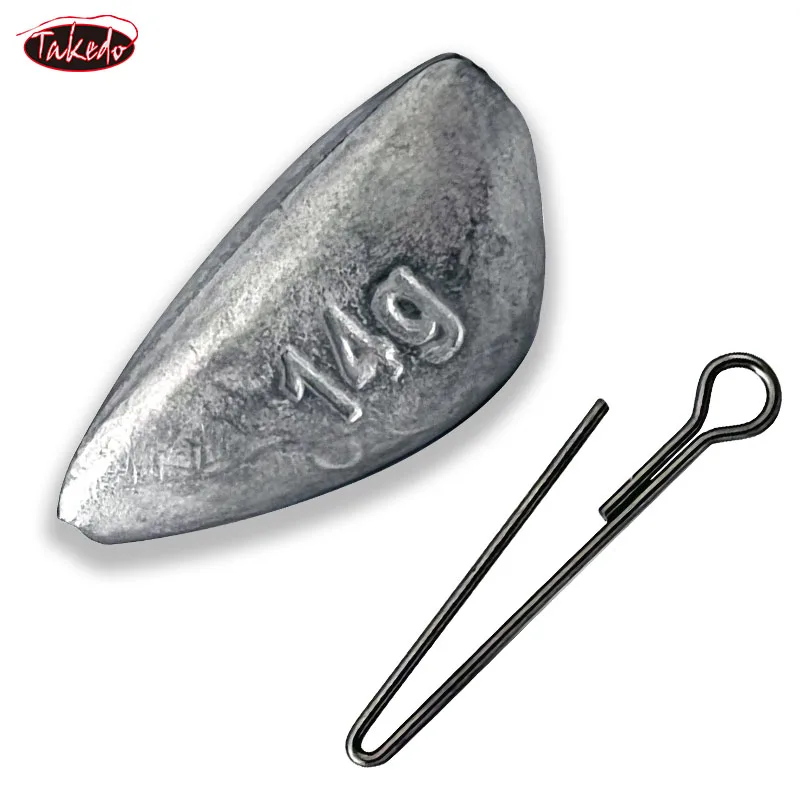 TAKEDO1BOXFD06MetalFishingSinker35G14GLeadInsertPendantFishingWeightSinkerFishing.jpg