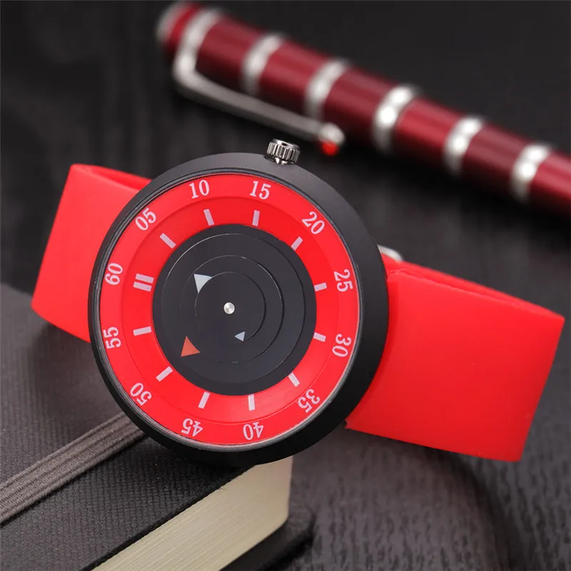 1pc / lot Unique Designer Watches For Men Students Fashion Casual Rubber Band Quartz Cheap Wrist Watch Relogios Masculinos 2025