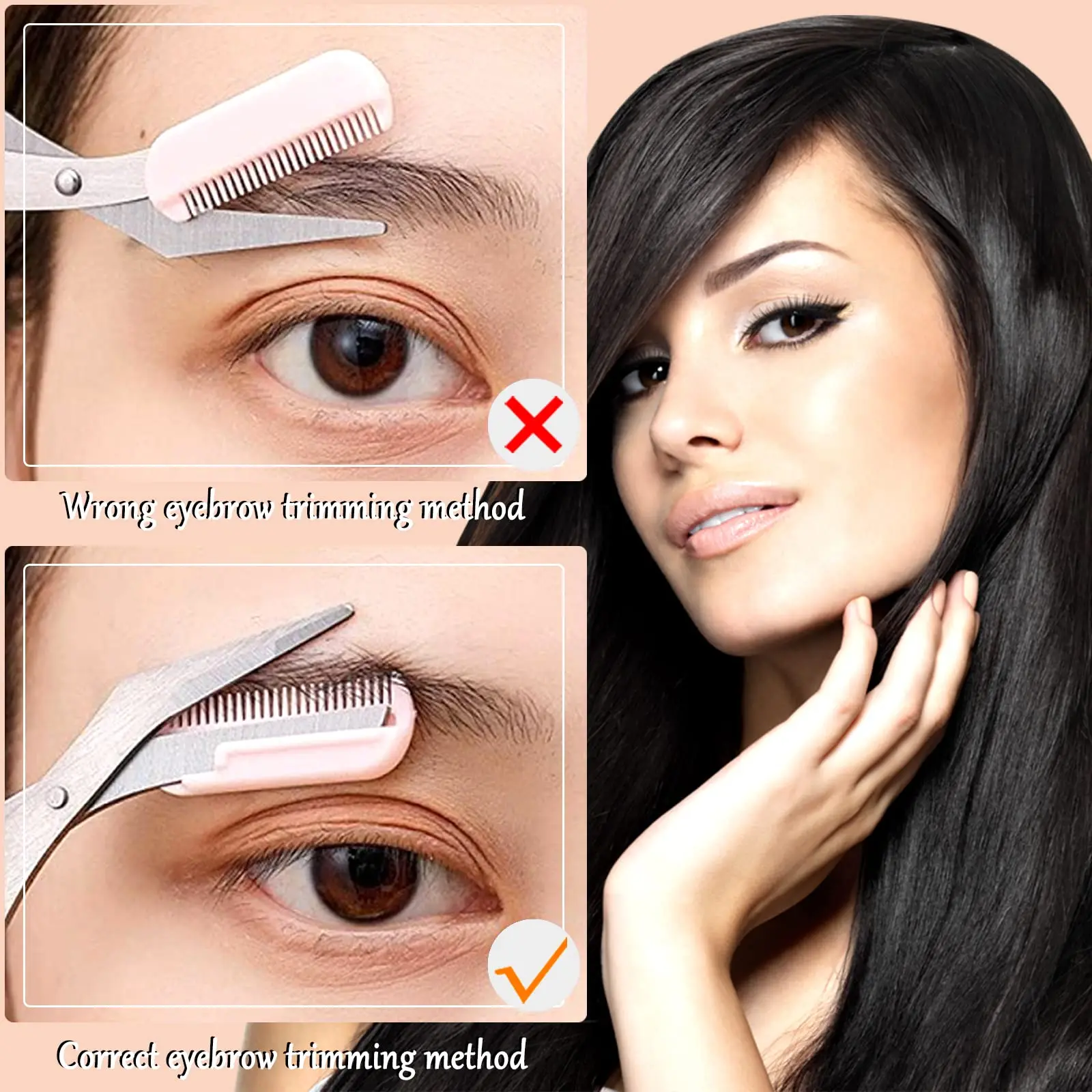 Eyebrow Trimming Knife Eyebrow Face Razor For Women Professional Eyebrow Scissors With Comb Brow Trimmer Scraper Accesso 4