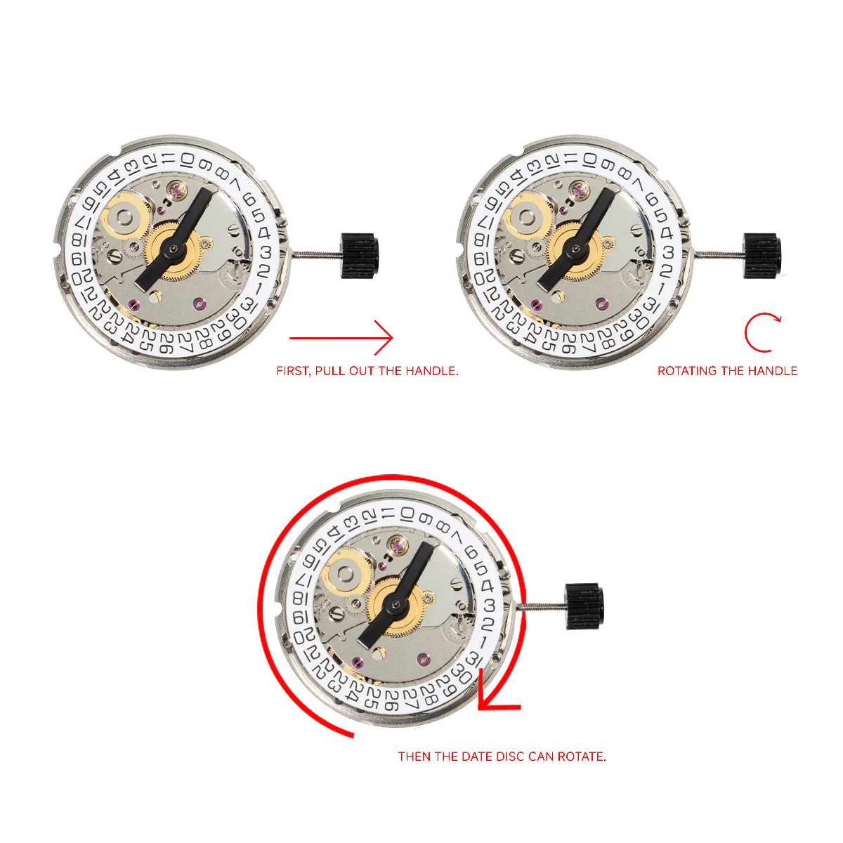 ETA 2824-2 자동 기계식 무브먼트 ST2130 모드 교체 PT5000 메커니즘 무브먼트 시계 수정 교체 부품