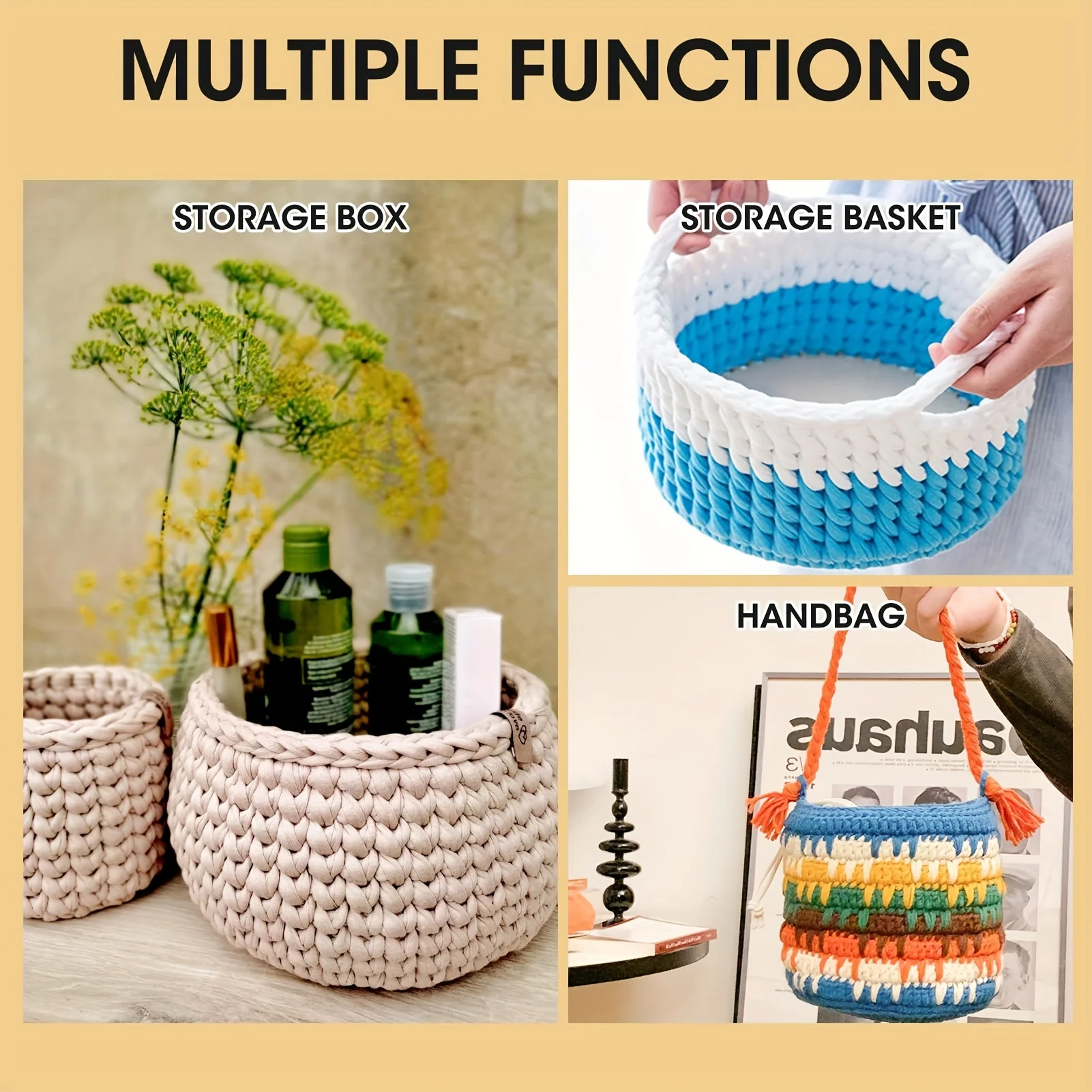 Apricot crochet basket base plate, DIY hand-woven supplies, used to make woven baskets, wooden crochet accessories