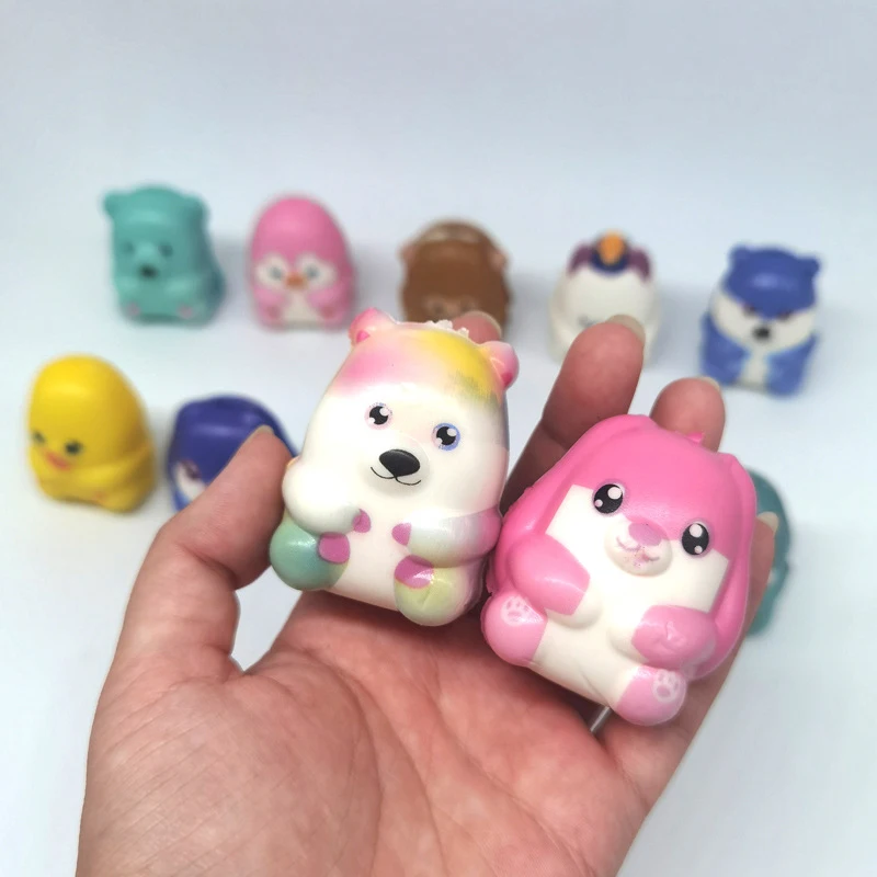 

1pc Cute Kawaii Decompression Slow Rebound Toy Stress Relief Cartoon Twist Egg Doll Children's Hand Pinch Toy