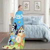 Cartoon Cute B-Bluey-S Dog Blanket Soft Plush Nap Sofa rug for Living Room Warm Office Bedroom Birthday Home Travel Kid Gifts 5