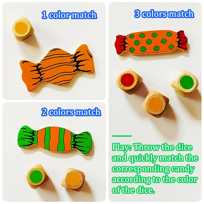 Wooden Color Matching Board Game for Kids Educational Toy