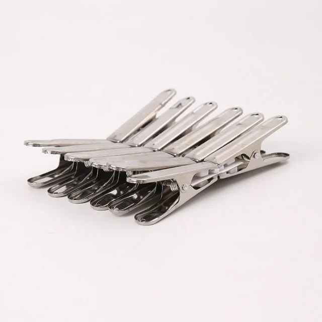 Stainless Steel Household Clothespin  Stainless Steel Clothing Clamps -  10pcs - Aliexpress