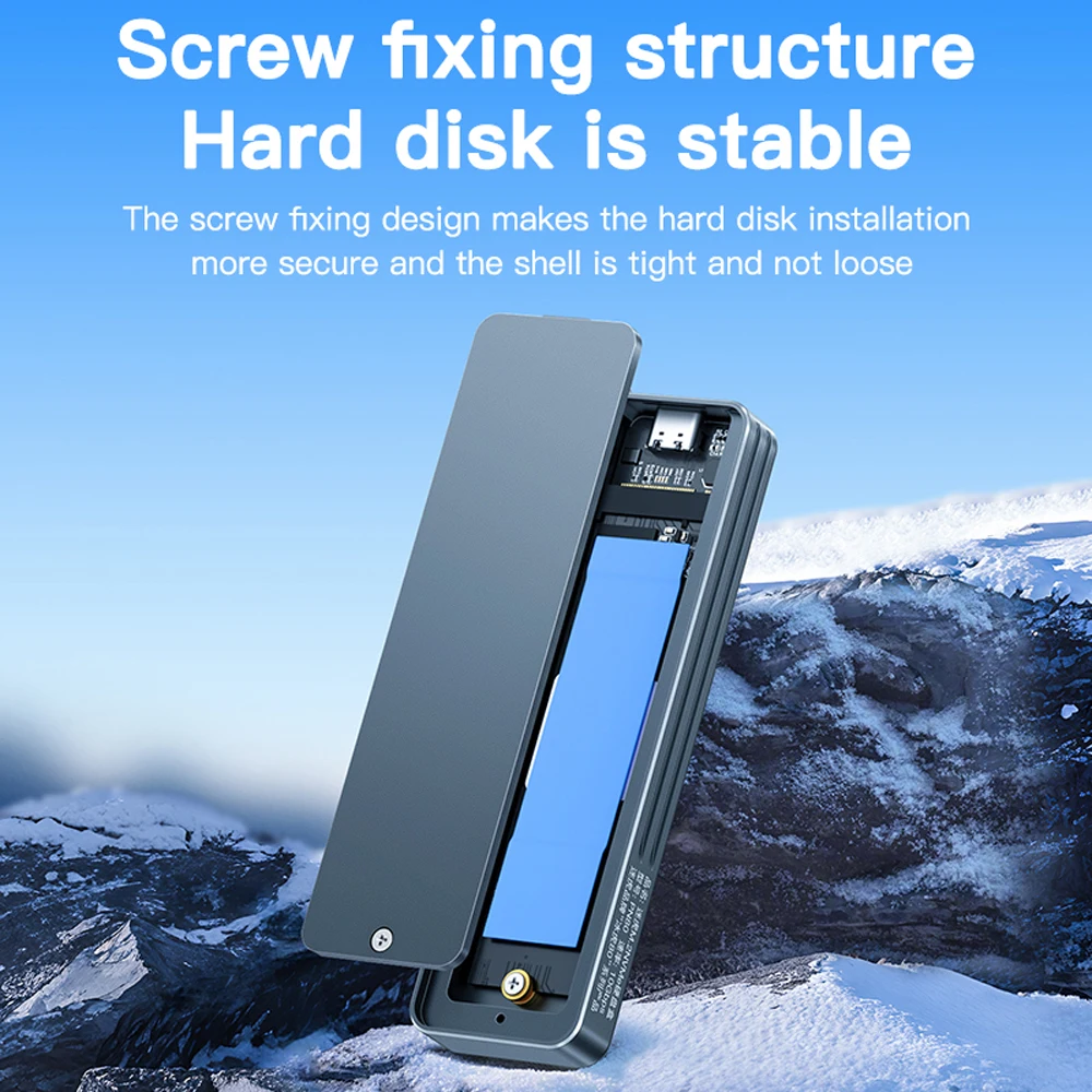 Meetiger M2 SSD 케이스 M.2 NVMe SATA SSD 인클로저 어댑터 10Gbps USB 3.2 Gen2 USB C 외부 인클로저는 M 및 B&M 키를 지원합니다.