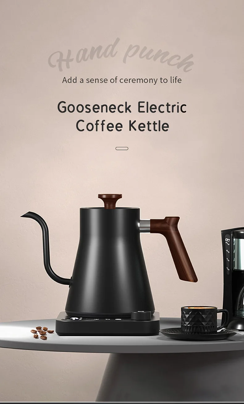 Description Picture 2 of item110V/220V Electric Kettle Gooseneck Jug Hand brew Coffee Pot Thermo Pot Temperature-Control Heating Water Bottle Smart Teapot