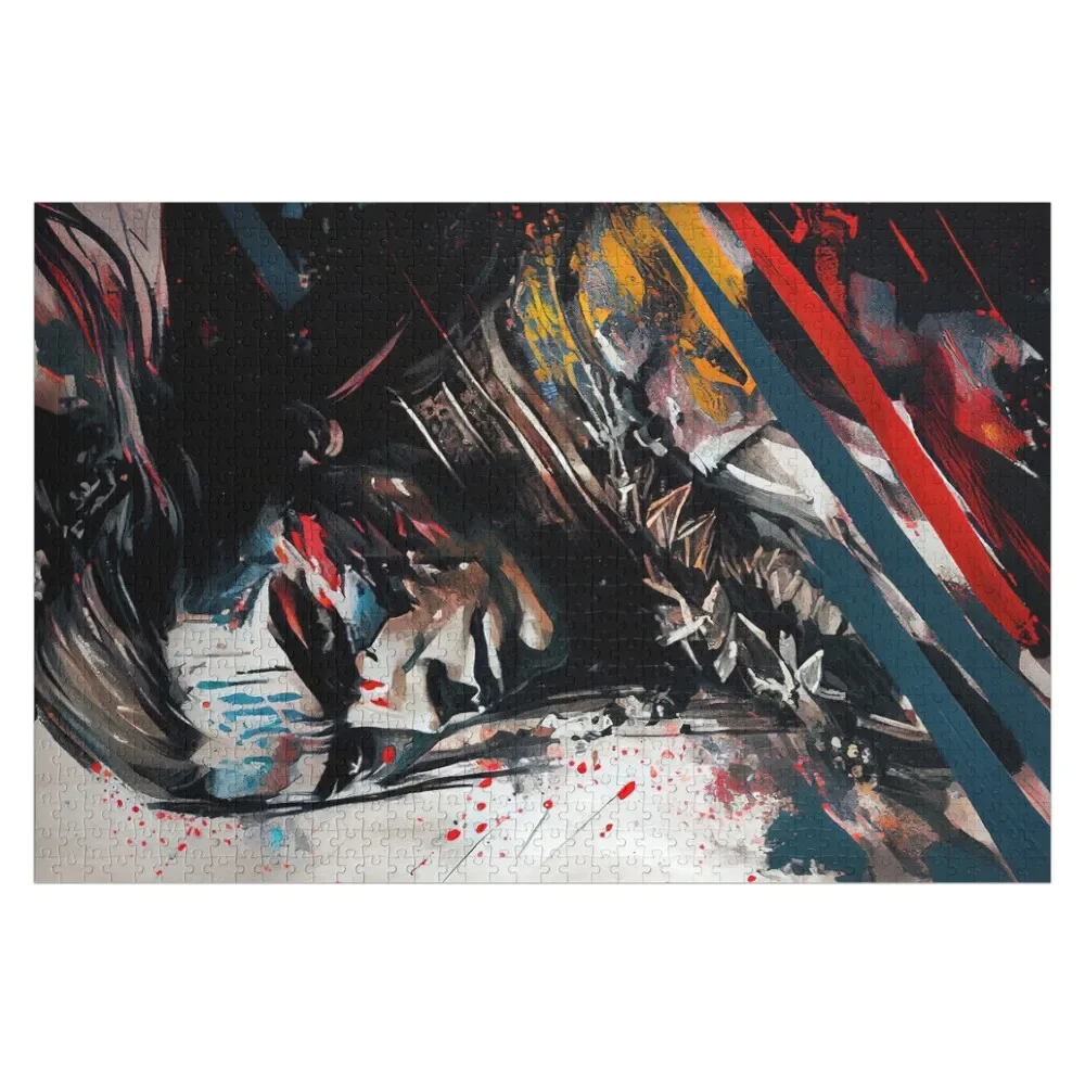 Gothic Samurai - Oil Paint Japanese Warrior Jigsaw Puzzle Woodens For Adults Jigsaw Pieces Adults For Children Puzzle