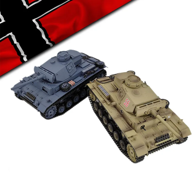 Henglong 3848 Infrared Combat Ammunition Tank 1/16 Full Simulation German Iii L-type Tank Model Remote Control Off-road Toy 2