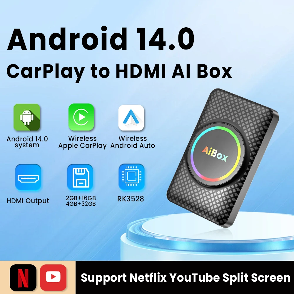 2024最新モデル CarPlay AI Box Android 13.0 アダプター 【超高速