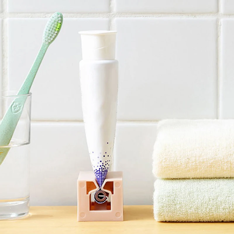 1Pc Bathroom Kitchen Squeeze Tube Squeezer Easy Plastic Press Toothpaste Dispenser 5
