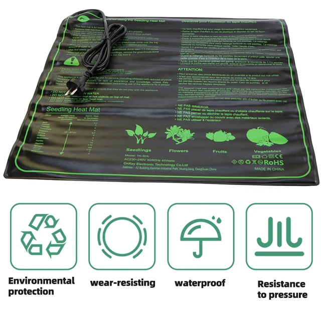 Palánta Fűtőpad Vízálló Vetőmag -Reprodukciós Klónozás Csírázás Indító Szőnyeg 2 Méret 100/ 17.5Watt Kerti Kellékek - Image 4