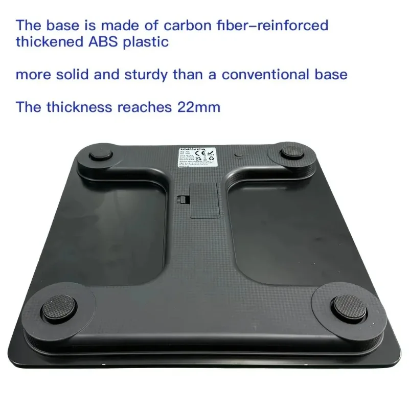 Bathroom Scale with LED Display Temperature Sensor kg Precision for Home Gym - 6