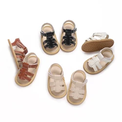 2024 0-18 Months princess baby beach sandals Hollow out soft leather baby girl Summer Rubber Base Anti Slip sandals Baby shoes