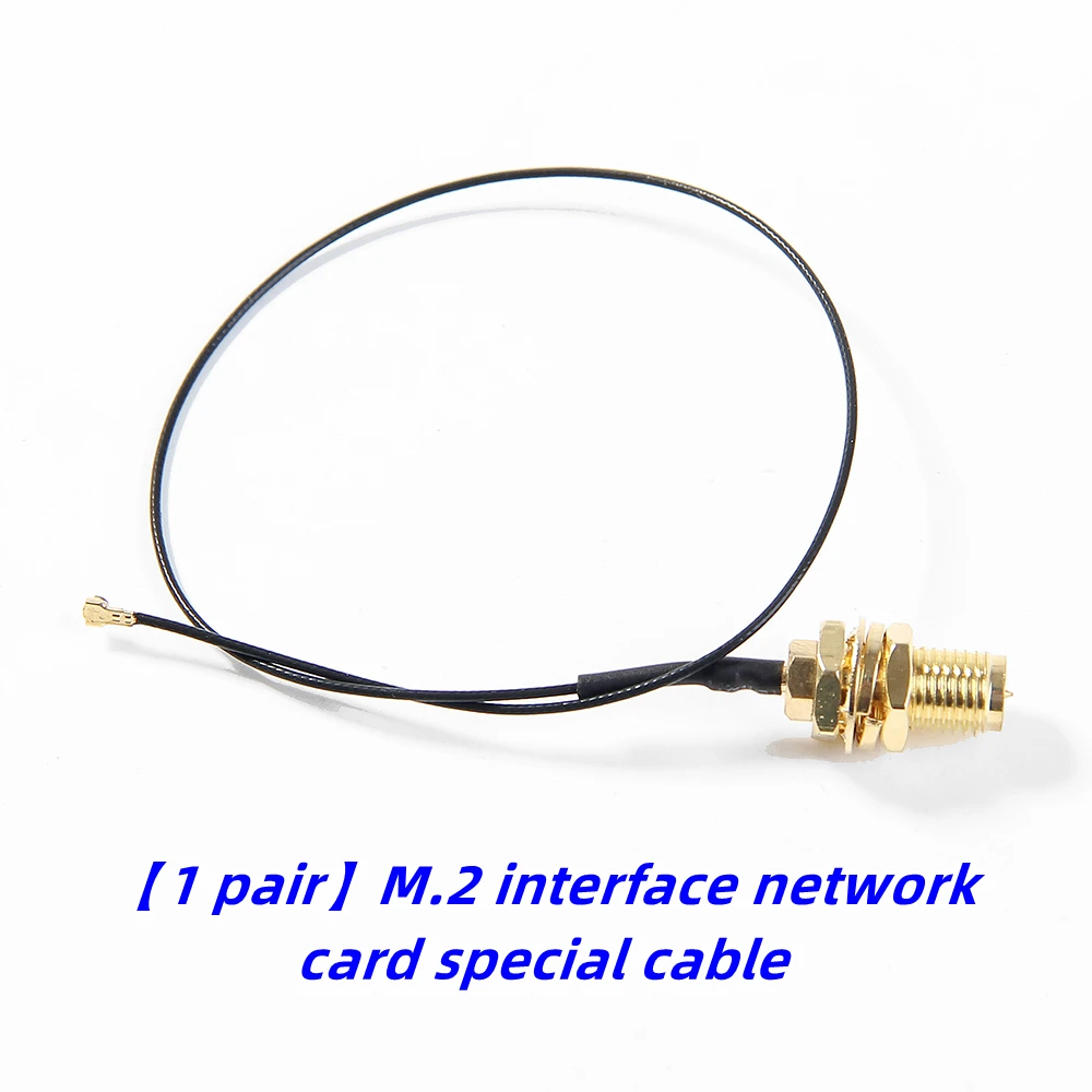 Wifi Antenna 1 Pair M.2 Interface 30cm IPEX 4 MHF4 To RP-SMA 0.81mm RF Pigtail Intel AX210