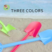 Children Wood Stick Beach Shovel Play House Stainless Steel Pointed Snow Thickened Plastic Shovel Outdoor Toy Kids Gift 1