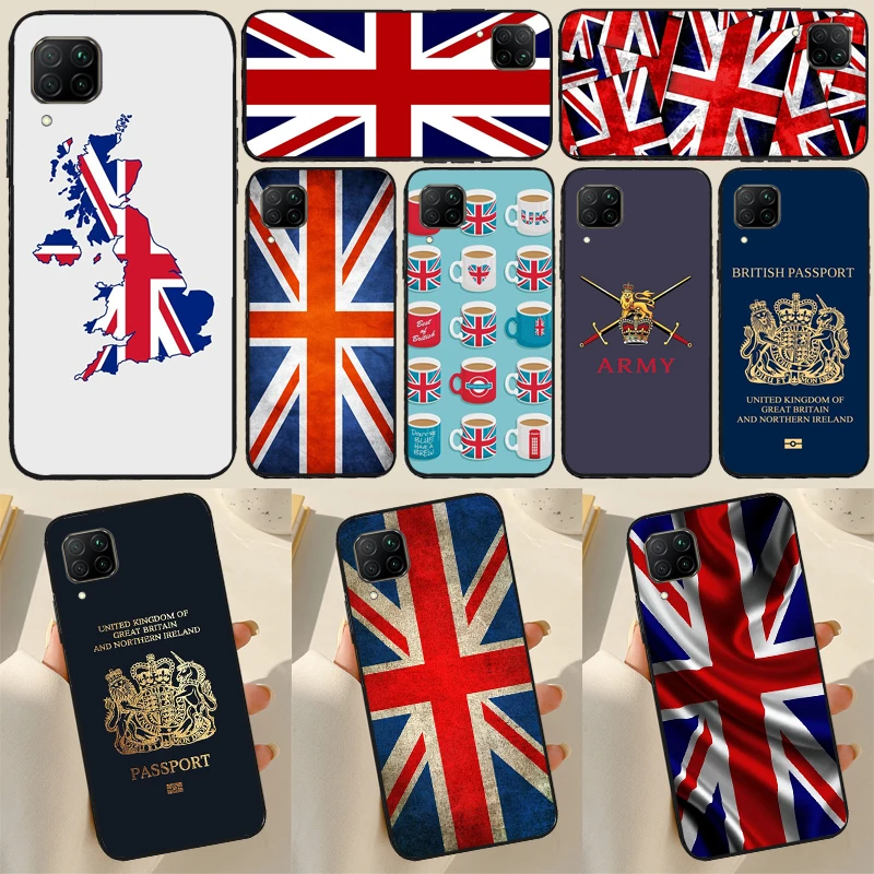 Union Jack British England Uk Flag Case Per Huawei Honor X8 X7A X8A X9A 50 70 90 Magic5 Lite P20 P40 P60 P30 Pro Nova 9 Cover