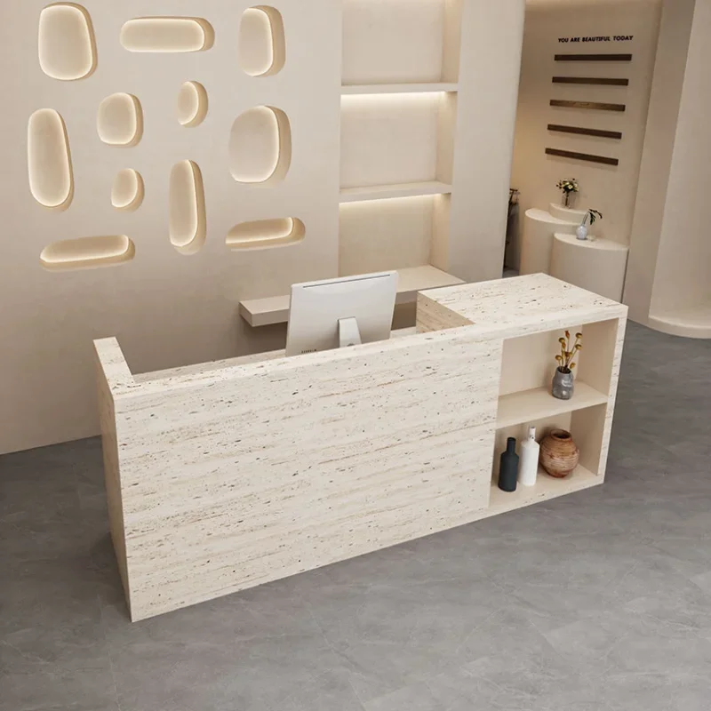 Creative Clothing Store Reception Desks Yoga Beauty Salon White Atril Counter Storage Office Furniture Receptionsdisk FYRD
