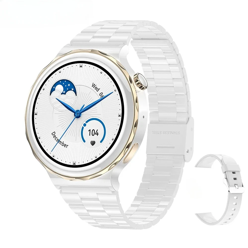 

Новинка 2024, Модные Смарт-часы с вызовом по Bluetooth, часы с беспроводной зарядкой, разрешение 390*390, женские часы с фитнес-браслетом Для Huawei