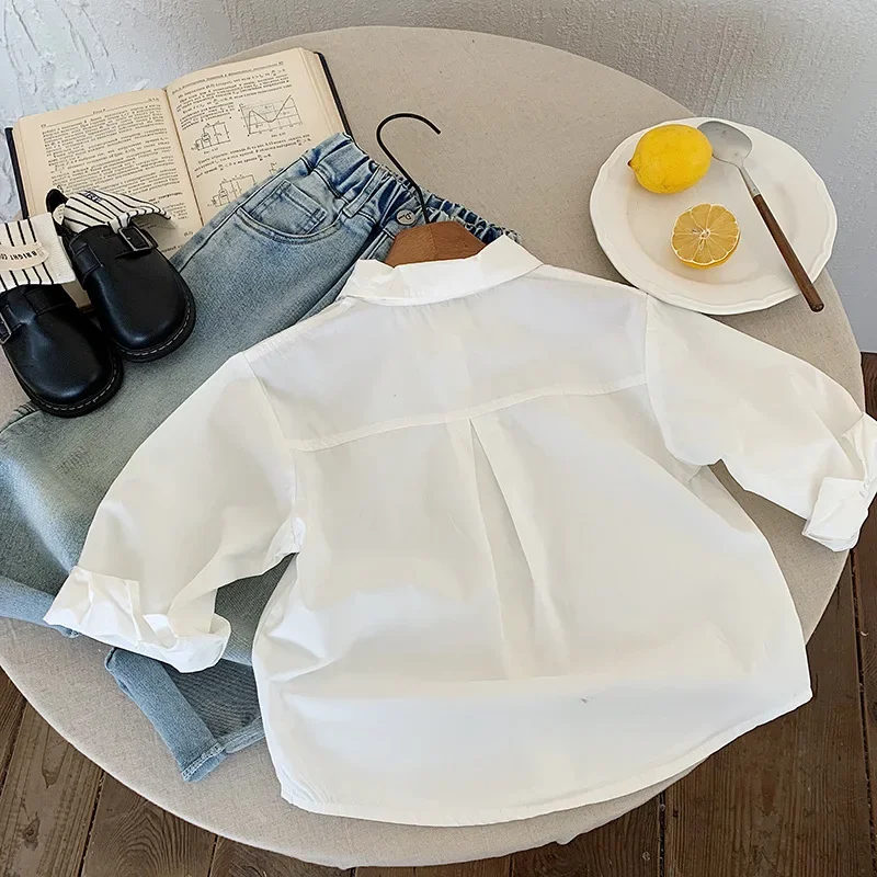 Spring Casual Shirt for Boys Baby Versatile Fashionable Top Korean Style Children's Clothing Spring Season Essential Babywear