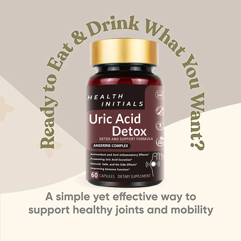 Balance Uric Acid Support Gout Joint Swelling Inflammation Pain And Stiffness Anserine 60 Capsules