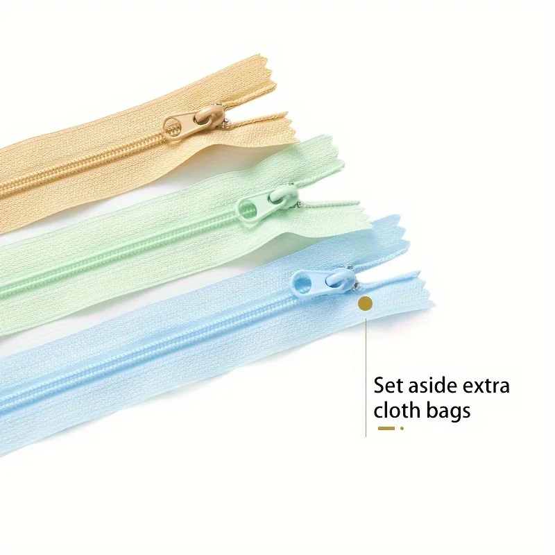 Vibrant 5-Piece Nylon Zipper Set