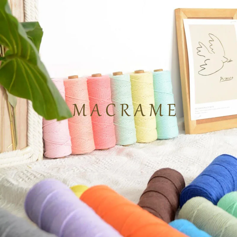 Macrame Cord Rope Cotton Twine Thread String Crafts 4mm 10Meters DIY Sewing Handmade Bohemia Wedding Party Home Decorati