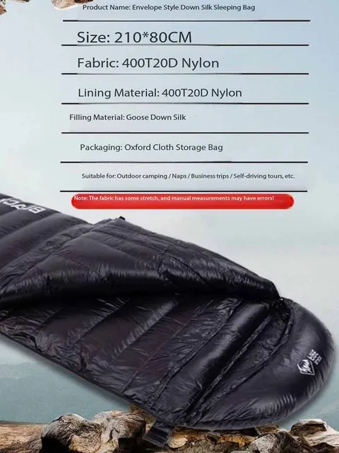 600g Goose Down Envelope Sleeping Bag 5