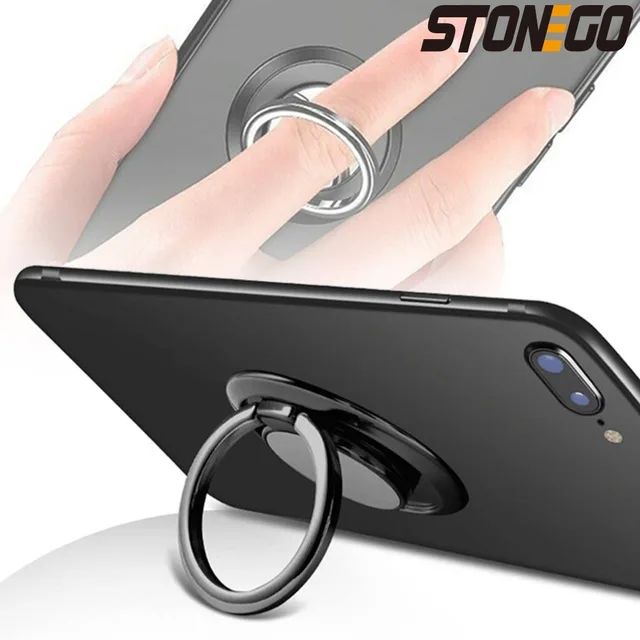 STONEGO 1PC/2PCS Supporto universale per anello per telefono cellulare in metallo Supporto per auto magnetico Presa per telefono Anello per staffa per auto Accessori per telefono 1