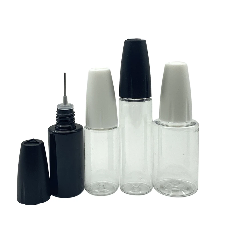 50Pcs 10ML 15ML 20ML 30ML Needle Dropper Bottle with Long Thin Needle