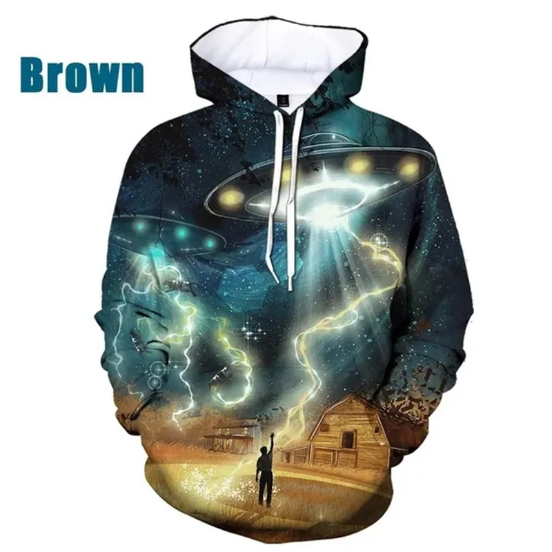 thumbnail image 1 of Nueva moda 3D Impresión OVNI Sudaderas con capucha para hombres Suéteres de gran tamaño Sudaderas con capucha Primavera Otoño Ropa de calle Sudadera con capucha Ropa de diseñador para hombres, 1 of 4