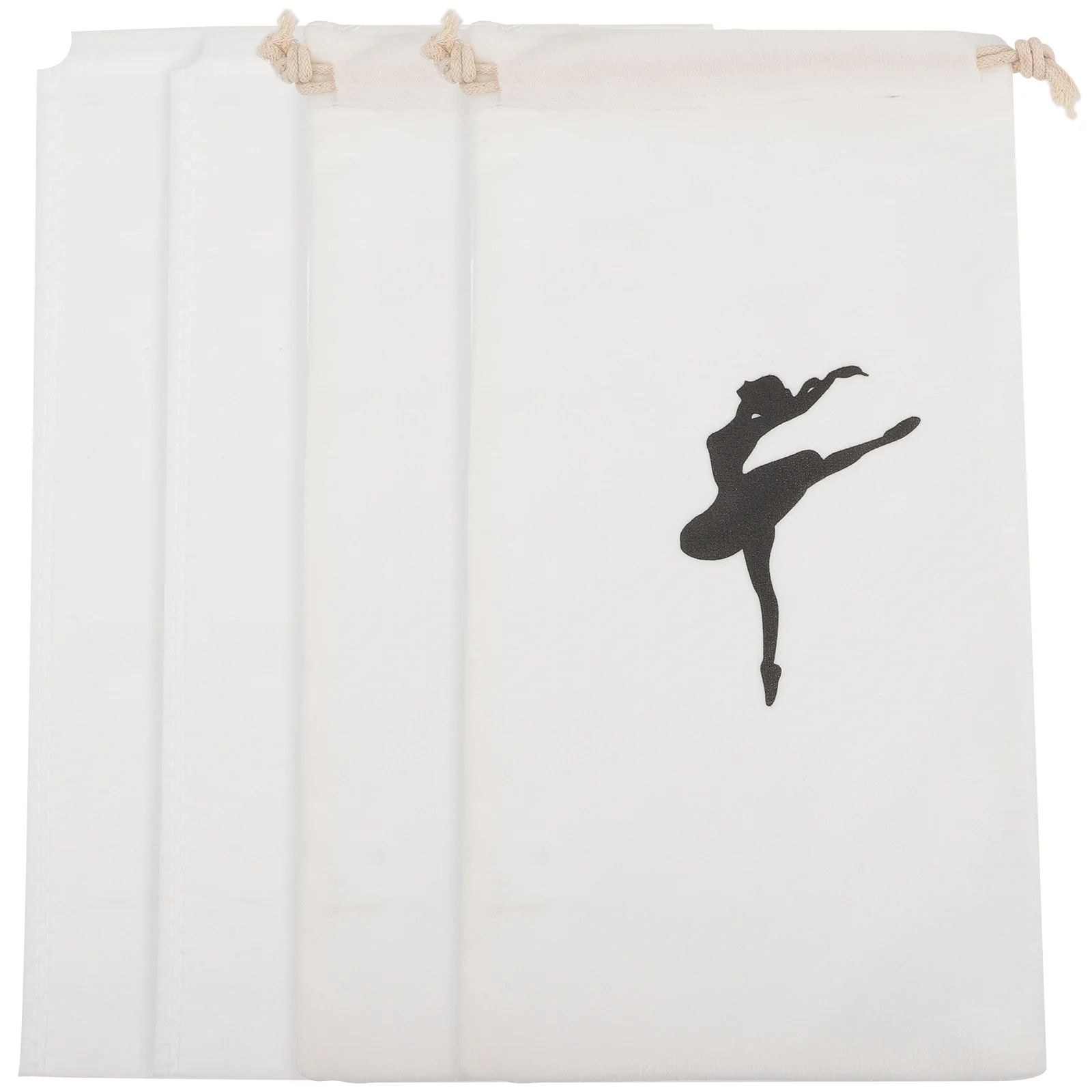 

4 Pcs Bag Girls Athletic Shoes Ballet Storage Bags Tote Pouches Polyester Pointe Cloth Dance Travel