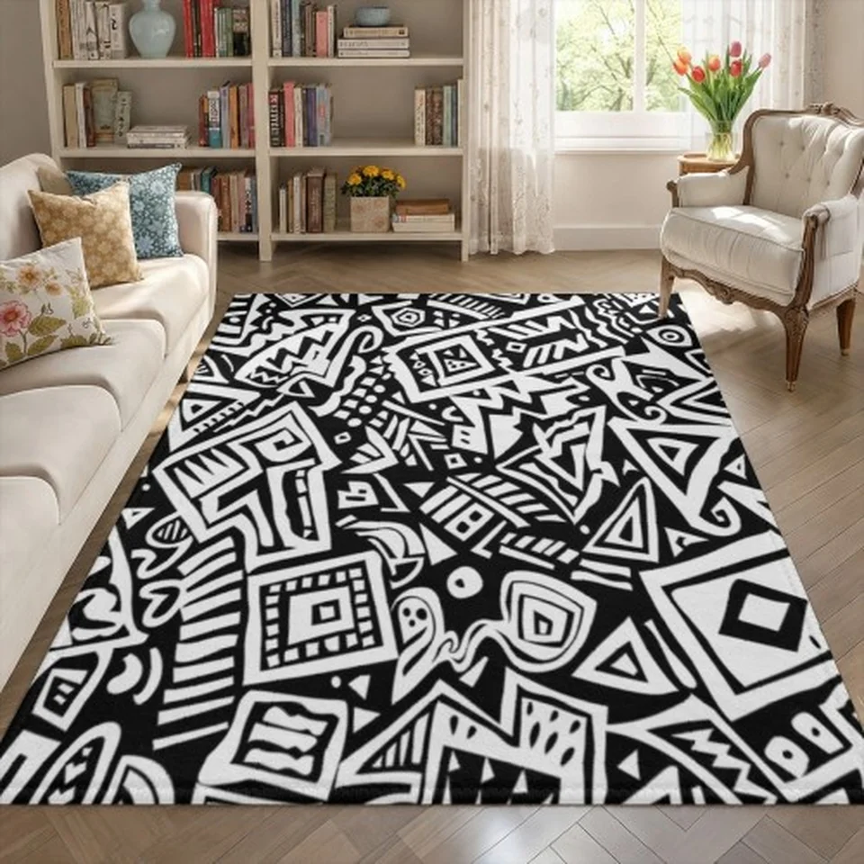 Ivory White Vintage Classic Area Rug