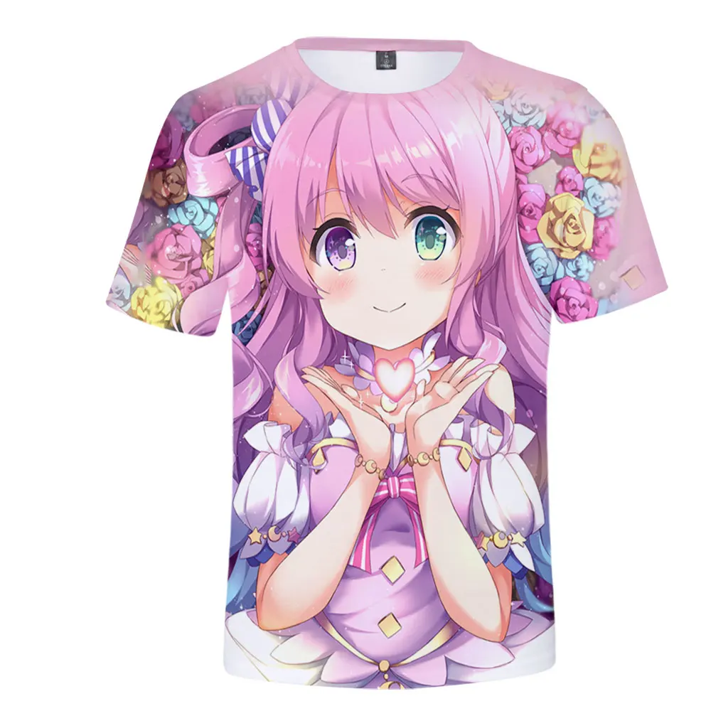 

HOLOLIVE VTuber Himemori Luna 3D Spring Summer Preppy Style Men/Women T-shirt Youthful Kawaii Retro Innovation Street Clothes