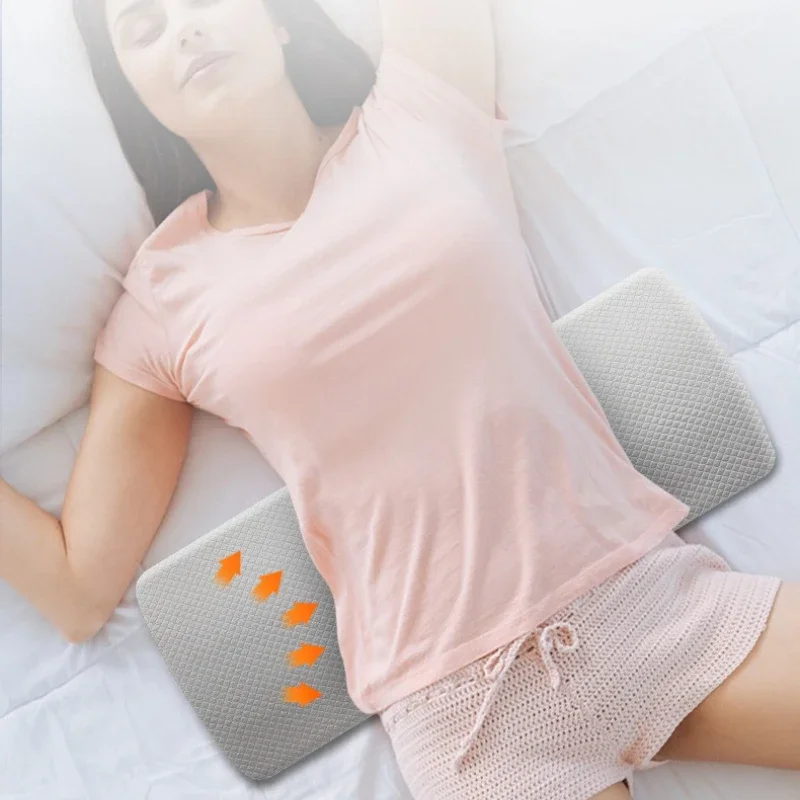 Comfort Bolster Pillow for Back Memory Foam Cotton Cover Lumbar Support Pillow for Semi Roll Pillow