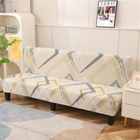 Housse de futon imprimée, housse de canapé-lit extensible, sans accoudoirs, avec fond élastique, pour meubles de salon, de chambre à coucher, tailles S/M/L 6