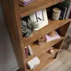 5-Shelf Adjustable Wood Bookcase Storage Shelf Sindoori Mango Finish Durable Lightweight Engineered Wood Living Room Furniture 5
