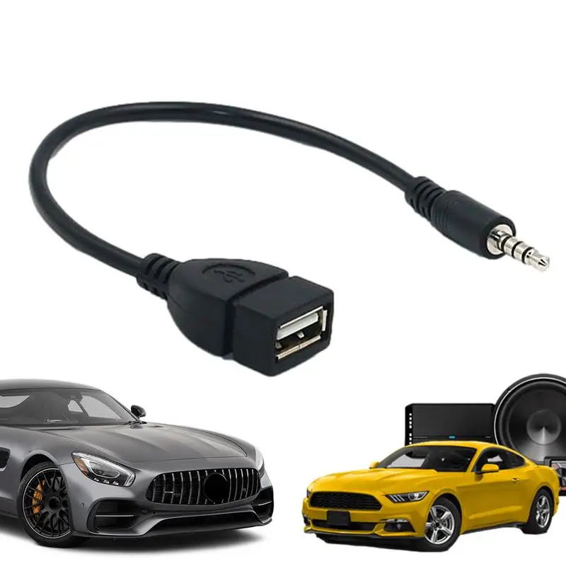 

Автомобильный Переходник 3,5 мм со штекером на USB, аудиоразъем, кабель-преобразователь, аудиоразъем AUX, адаптер, кабель для подключения USB