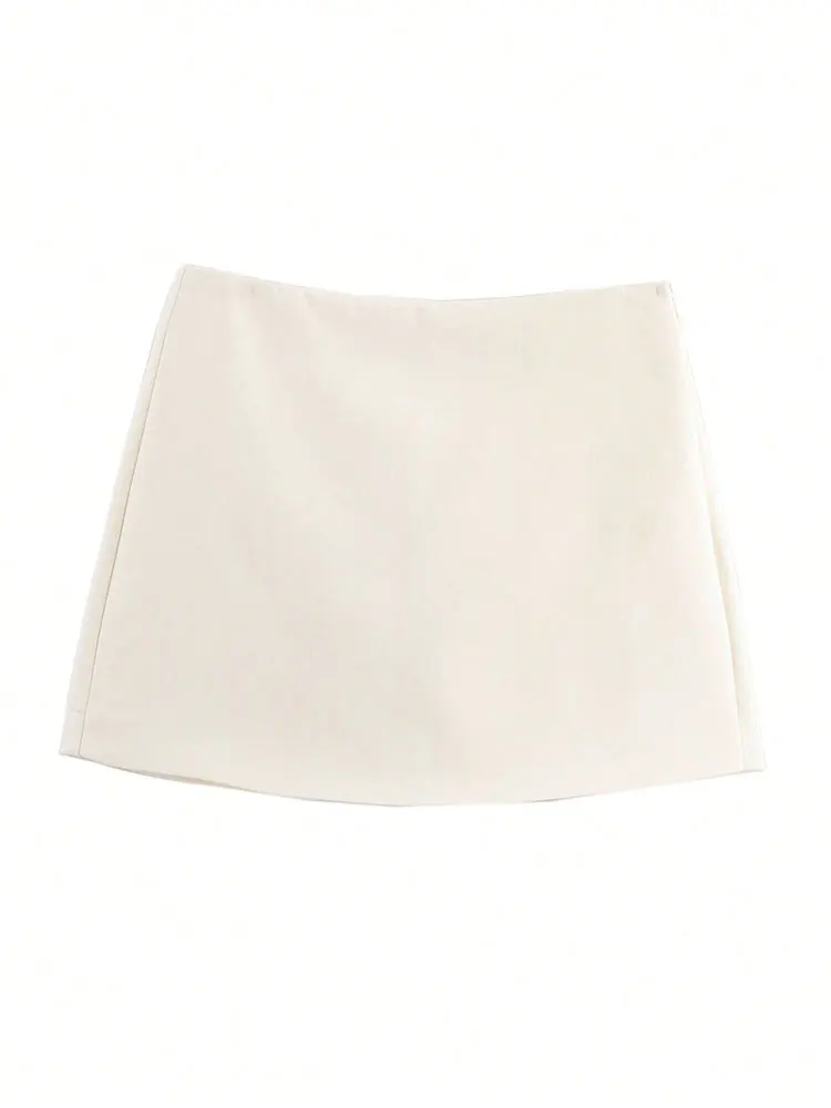 HH Summer Shorts Solid Color High Waisted Business Casual Basic Shorts Skirts Simple Fashion Office Outfits For Women