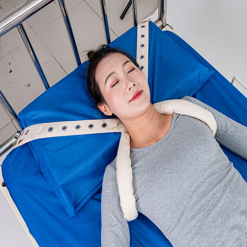 안전 및 절단 방지 거짓말 5 포인트 자기 구속 벨트 세트, 손 발 어깨 침대에 묶음, 심리치료
