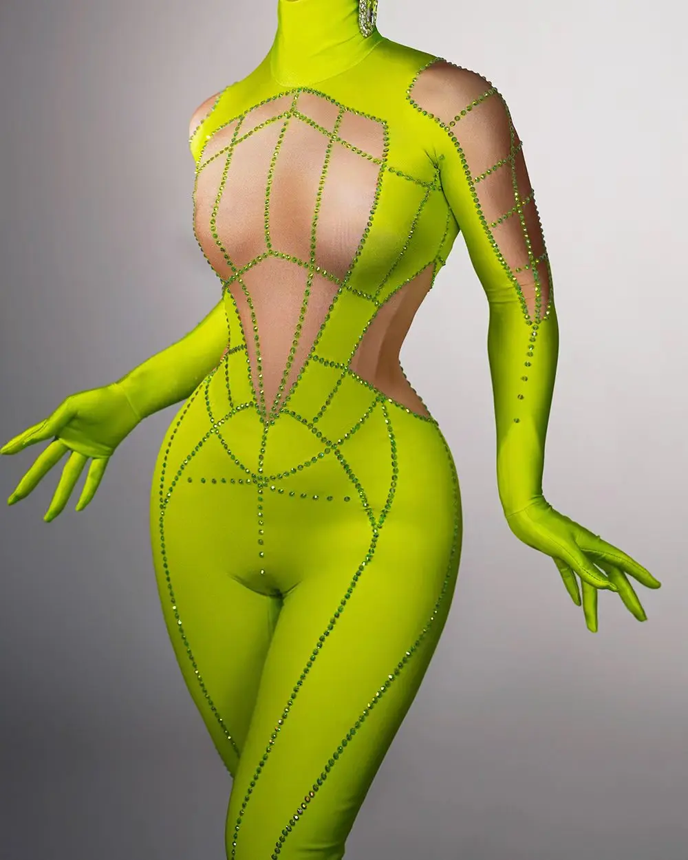 

White Jumpsuit Party dresses for women dragcostume sexy festiva show costumes dress withstones Birthday Special Ocassion B202