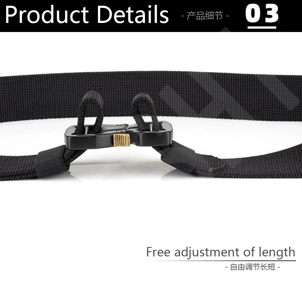 TUSHI Tactical Belt Alloy Buckle Quick Release Elastic Belt Casual Nylon Tooling Training Belt Men Trousers Belt