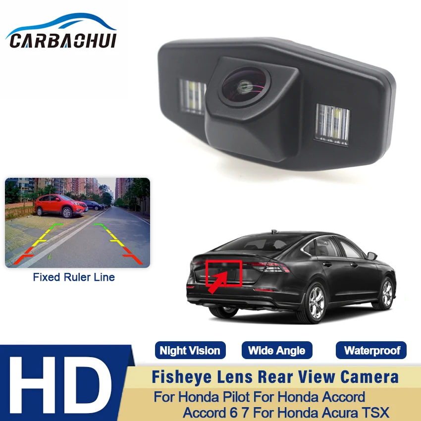 Full Hd Ccd 1080*720 Fisheye Telecamera Posteriore Per Auto A 170 Gradi Per Honda Pilot Per Honda Accord Accord 6 7 Per Honda Acura Tsx