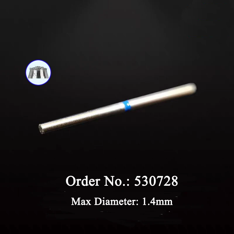 Safe End Cutting Diamond Bur ISO 150/012 (EX-18) For Shoulder Preparation, Inlay/Full Crown Prepare 5 Pieces Bur/Pack 4