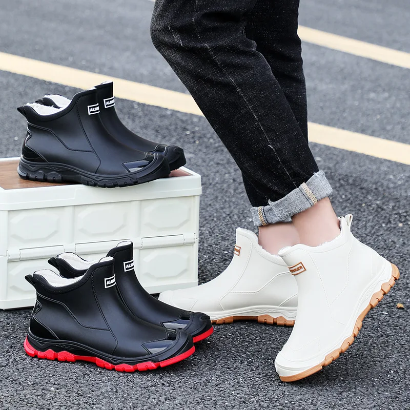 Bottes de pêche courtes imperméables anti-dérapantes pour homme - Style coréen tendance