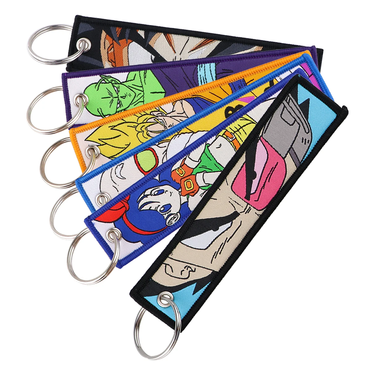 

Cool Keychain Anime Keychains for Motorcycles and Cars Key Tag New Embroidery Key Fobs Fashion Cosplay Accessories