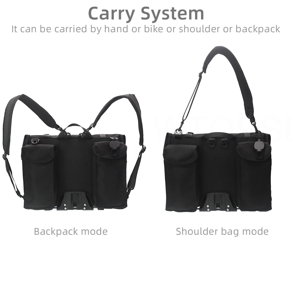 TWTOPSE Bicycle Backpack Borough Roll Top Bag For Brompton Folding