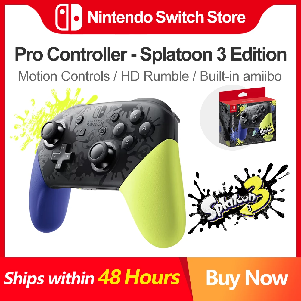 Nintendo Switch Pro Controller Splatoon 3 Edition Build In Nfc Wireless